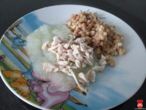 Mäso s kalerábovou omáčkou