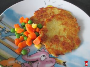 Zemiakové placky s dusenou zeleninou