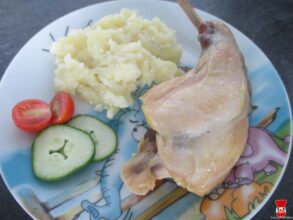 Pečený králik na cesnaku