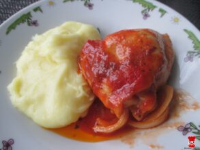 Zapečené paradajkové stehná