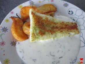 Zubáč s kôprovou omáčkou